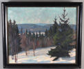 Lars Eriksen, vinter. Maleri.