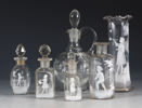 6 div. i glass, Mary Gregory.