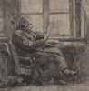 Johan Lundbye, mann. Etsning.