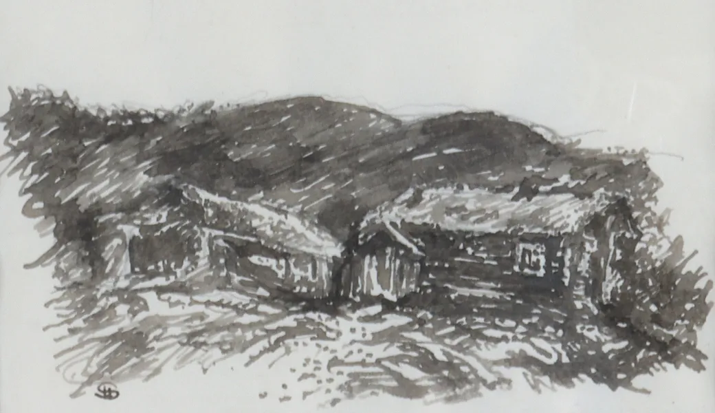 Henrik Sørensen, seter. Tegning.