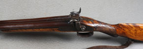 Dobbeltløpet perkusjonsgevær, ca. 1860.