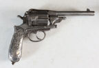 Gasser revolver med sølvinnlegg, ca. 1870.