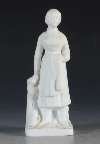Figur i biskuitporselen, Voss. PP