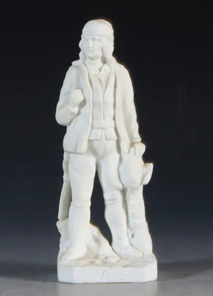 Figur i biskuitporselen, Voss. PP