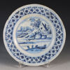 Platte dek. i blått, Delft 1640-60.