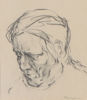 Olav Bjørgum, portrett. Tegning.