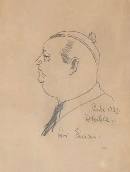 Harald Kihle, Einar. Tegning.