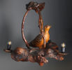 Taklampe og et par lampetter, O. Nordskog.