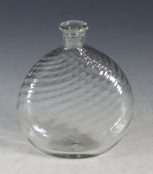 Lommeflaske i glass, 1800 t.